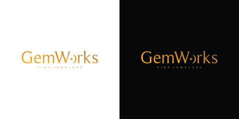 Luxurious and unique gem logo design 8