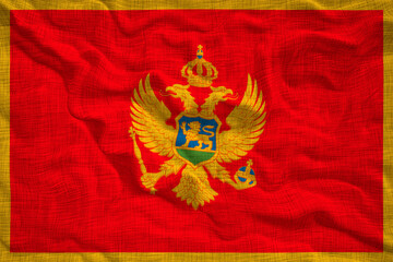 National flag  of Montenegro. Background  with flag  of Montenegro