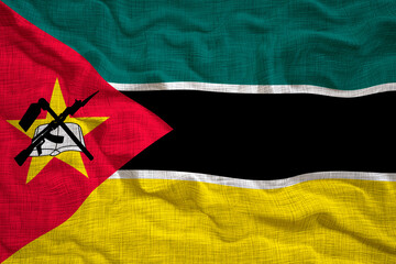 National flag  of Mozambique. Background  with flag  of Mozambique