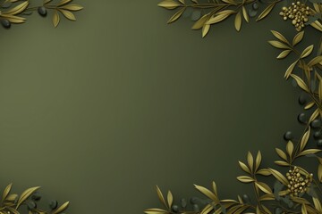Sustainability theme olive green color background design for banner, poster, or greeting card