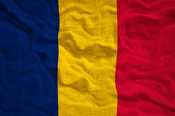 Fototapeta premium National flag of Chad. Background with flag of Chad.
