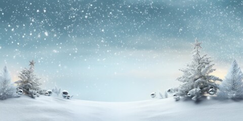 Holiday greeting on snowy surface.