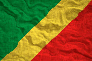 National flag of Congo brazzaville. Background  with flag of Congo brazzaville