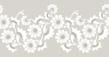 Fotobehang Vector seamless floral border design © malkani