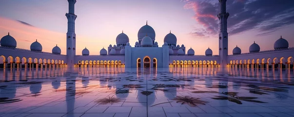 Papier Peint photo Abu Dhabi Sheikh Zayed Grand Mosque in Abu Dhabi, United Arab Emirates