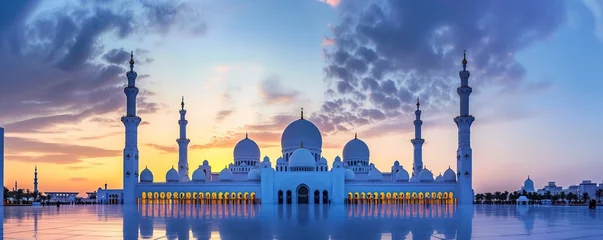Papier Peint photo Lavable Abu Dhabi Sheikh Zayed Grand Mosque in Abu Dhabi, United Arab Emirates