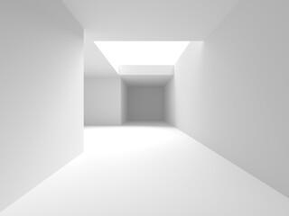 White Abstract Modern Architecture Interior Background