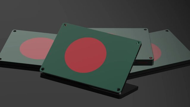 Bangladesh logo Illustrative 3D Animation Modern Moving Signal