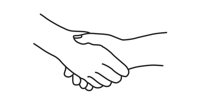 握手する手のアニメーション