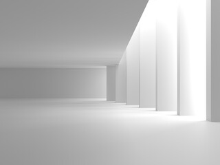 Obraz premium Empty Room. Abstract Futuristic Interior