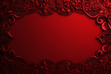 Red frame with decorative borders