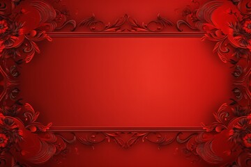 Red frame with decorative borders