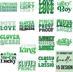 St. Patrick's Day Retro SVG Bundle, Retro SVG, St Patrick's Day Quotes, Rainbow svg, Lucky SVG, 