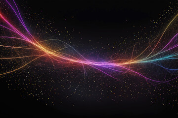 Fototapeta premium Twinkling Lights, Neon Glitter Particles Background