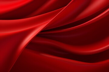 Obraz premium Red wallpaper will silky smooth fabric drapes waves pattern or swirl texture