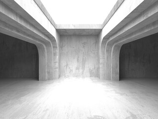 Abstract architecture interior background. Modern concrete room