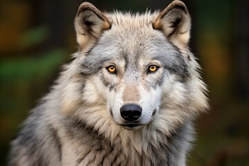 Naklejka na ściany i meble A grey wolf Canis lupus 