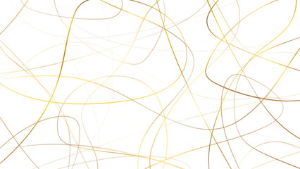 Random abstract golden line on white background, pattern for fabric, tile, wallpaper. puzzle template.