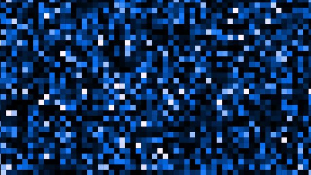 Cyclic animation multi color pixels change, cyclic animation of changing multi color squares background
