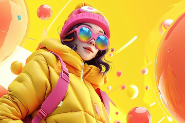 game character background 3d stylish wallpaper illustration