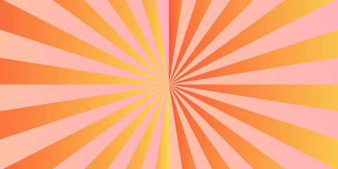 Abstract background with sunburst pattern colorful design. Vintage sunrays illustration swirl grunge backdrop line. 