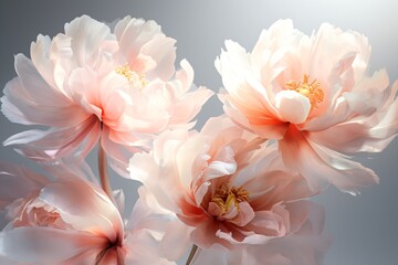 Obraz na płótnie Canvas White and peach colored flowers