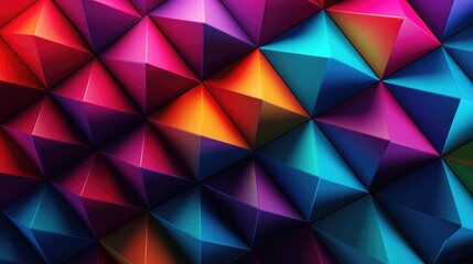 3d triangle background with vivid colors