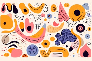 Fototapeta premium Colorful doodle art