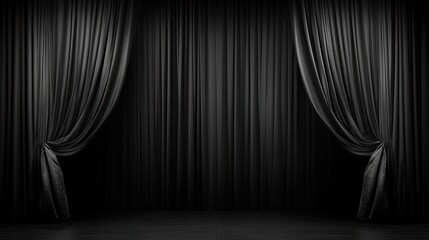 Beautiful dark stage curtains