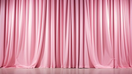 Beautiful pink stage curtains