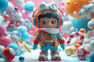 game character background 3d stylish wallpaper illustration