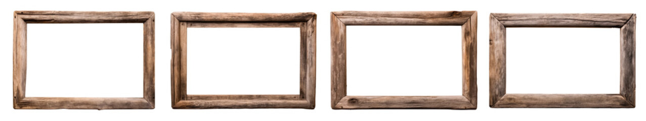 set of wooden old frame. vintage Wooden photo frame