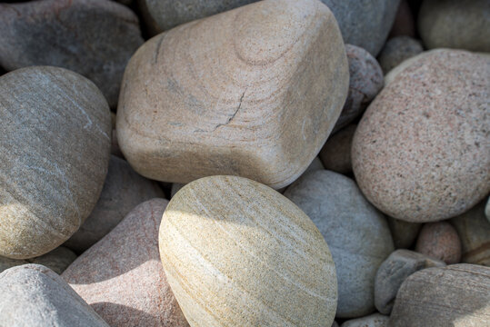 Pebbles on the beach in Scotland