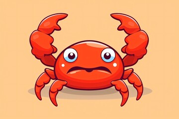 Cartoon illustration of a crab