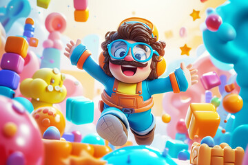 game character background 3d stylish wallpaper illustration