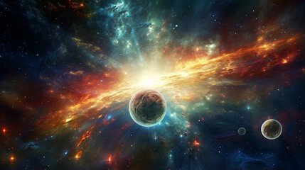 Obraz na płótnie Canvas astrology astronomy outer space big bang solar system
