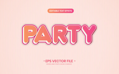 Party 3d Text Effect