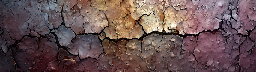 A hidden world within the earth's embrace, a labyrinth of brown hues and organic shapes, a reminder of nature's power and beauty, a cracked paint on a cave's surface tells a story of resilience and e