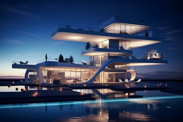 Fototapeta premium A futuristic building