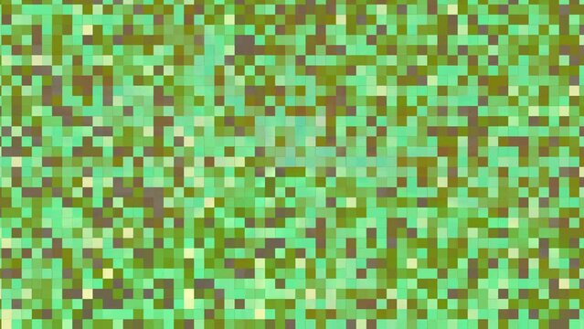 Cyclic animation multi color pixels change, cyclic animation of changing multi color squares background