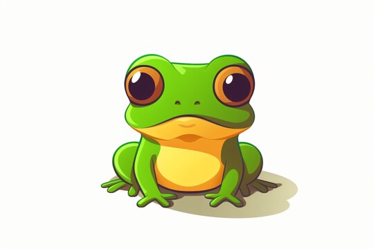 A cute cartoon illustration of frog