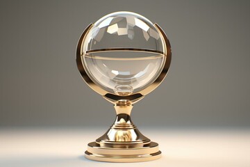 Clear trophy for display purposes. Digital 3D model. Generative AI