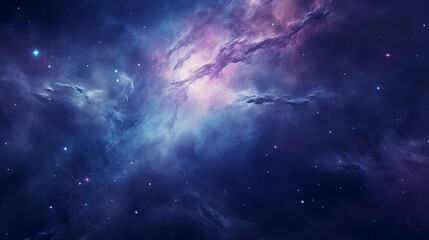 blue and purple nebula