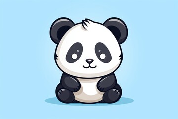 Fototapeta premium A cute panda graphic illustration