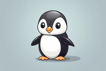 A cute penguin cartoon character illustration