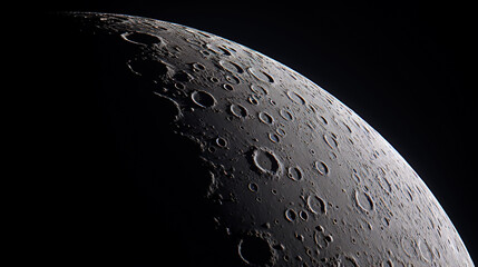 high detail 32 panel mosaic of the waxing crescent moon taken at 2.700mm focal length.