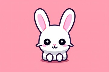 A cute illustration of a rabbit
