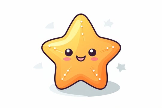 A cute star cartoon character graphic illustration