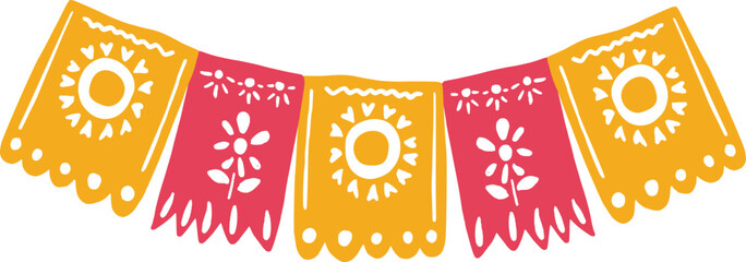 Fototapeta premium Dia De Los Muertos Banner Decoration