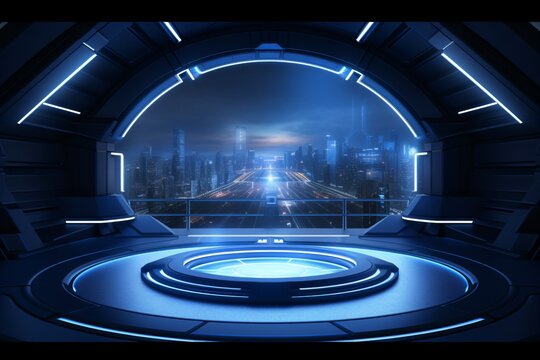 Inside a space ship station